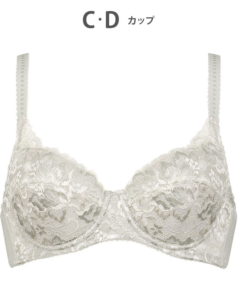 Wing 3/4カップブラ　自然なまるみシルエット　カップ肌側はふんわり綿混素材　ウイング／ワコール　KB2473 