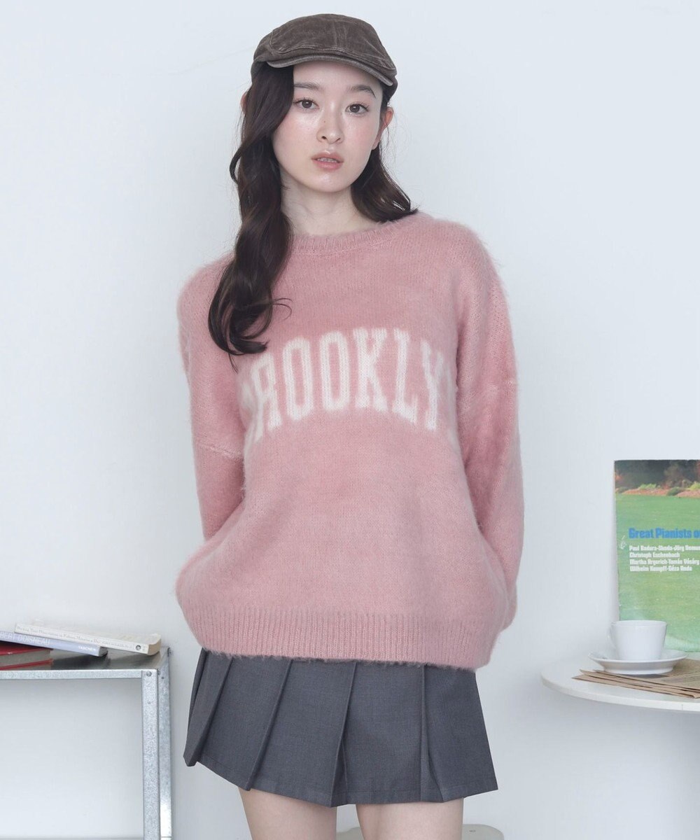 WEGO モヘアタッチBROOKLYNロゴニット 