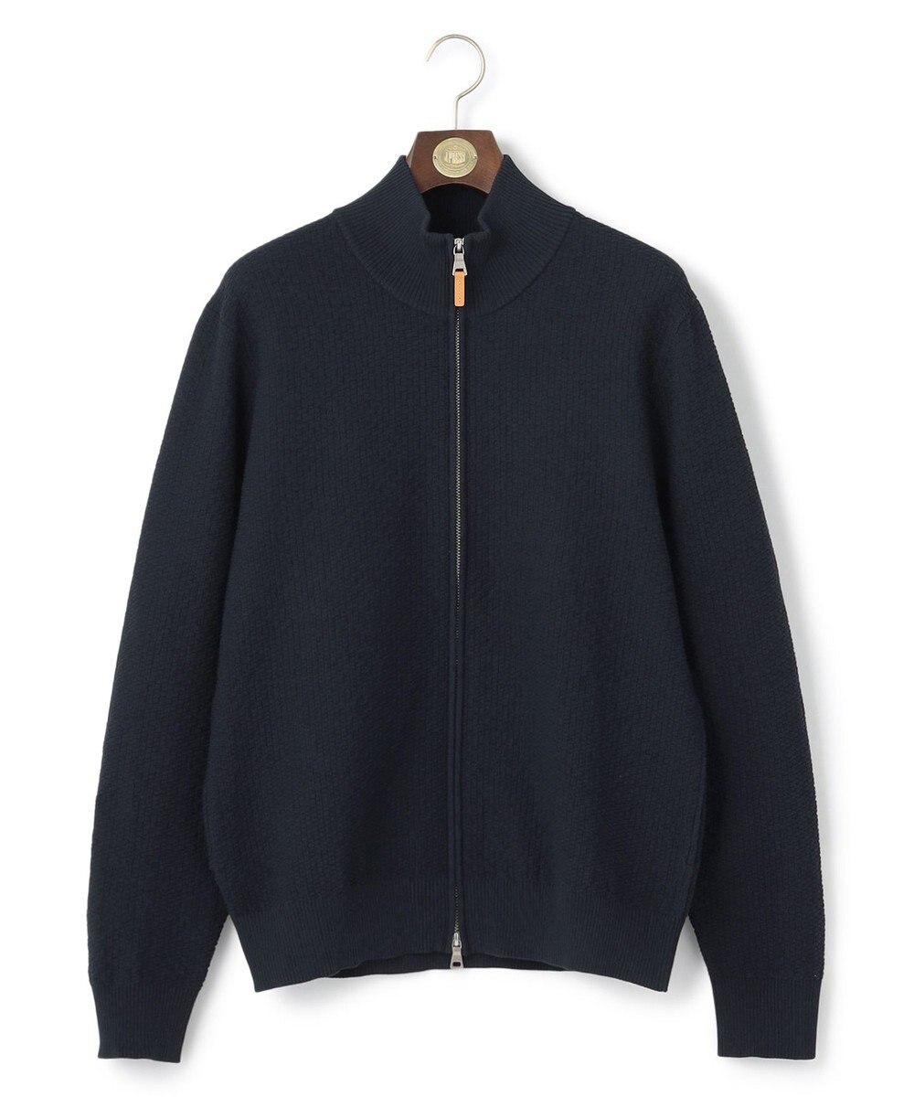 J.PRESS MEN ハイツイストリンクス  フルジップニットカーディガン 