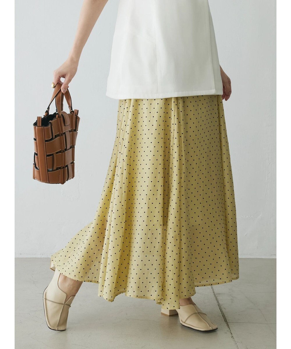 Green Parks AnriettMusee ドットフレアーロングスカート 