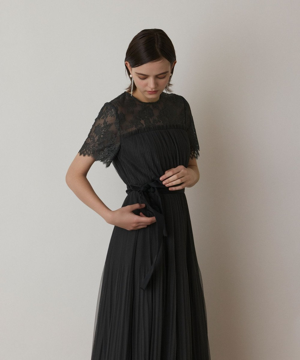 GRACE CONTINENTAL チュールプリーツドレス 