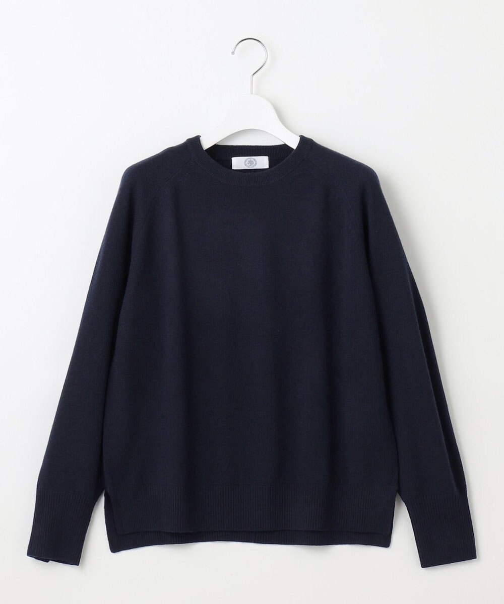 J.PRESS LADIES L 【洗える】SEMI WORSTED WOOL クルーネック ニット 
