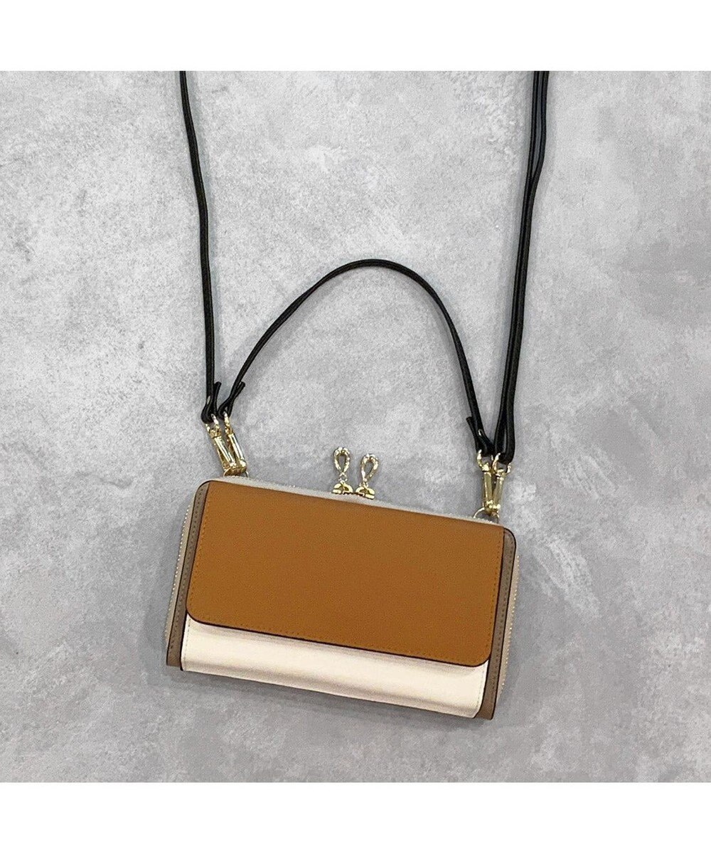 UNBILLION カシュカシュ cachecache / WEB限定カラーコンビウォレットショルダーバッグ 