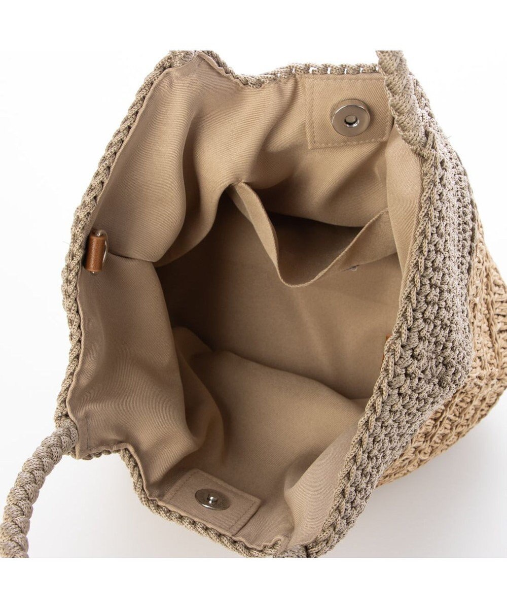 UNBILLION カシュカシュ cachecache / 切り替え柄編みミニトート カゴバッグ 