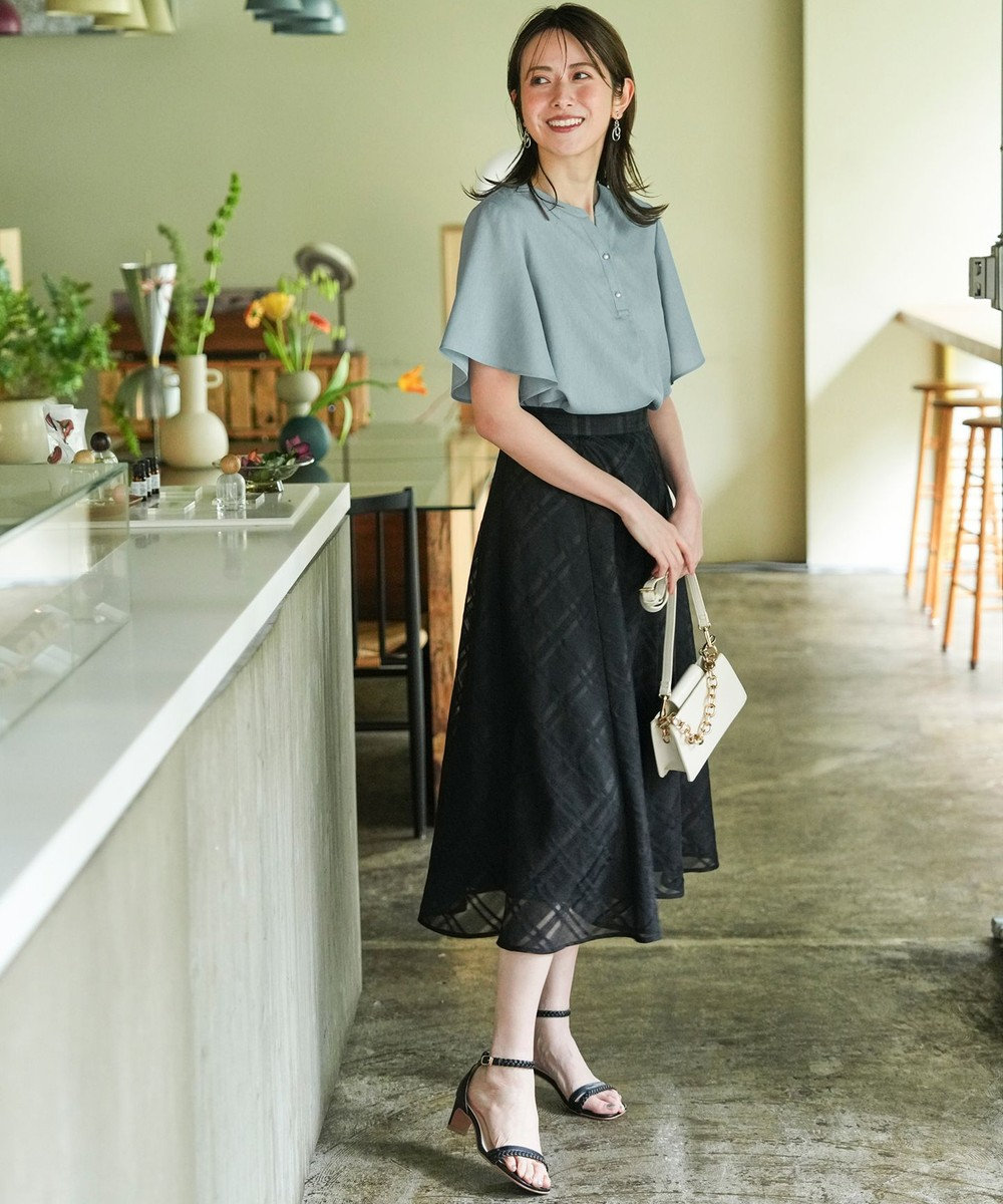 ANY SIS シアーチェック スカート 