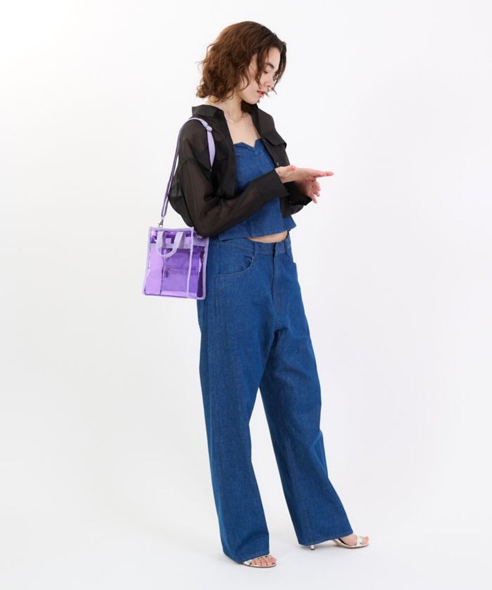 LeSportsac CLEAR MINI N/S TOTE/クリアライラック 
