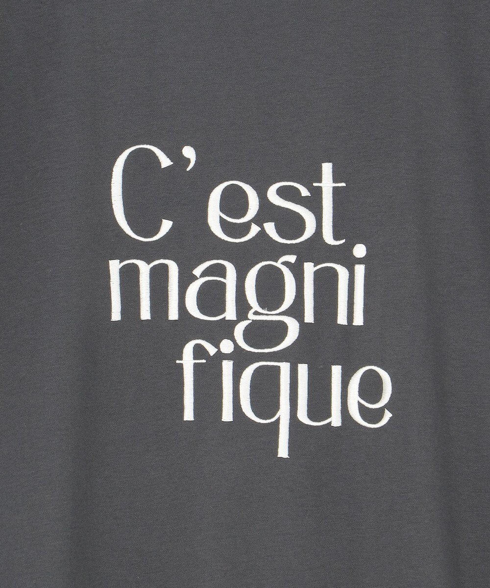 UNFILO BEAUTY FORM ロゴ刺繍フレンチスリーブTシャツ 