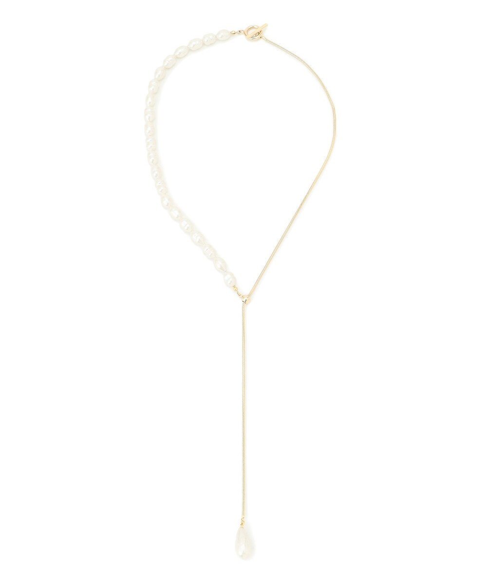 23区 【APPLAUDIR】ガラスパール チェーンコンビ ネックレス 