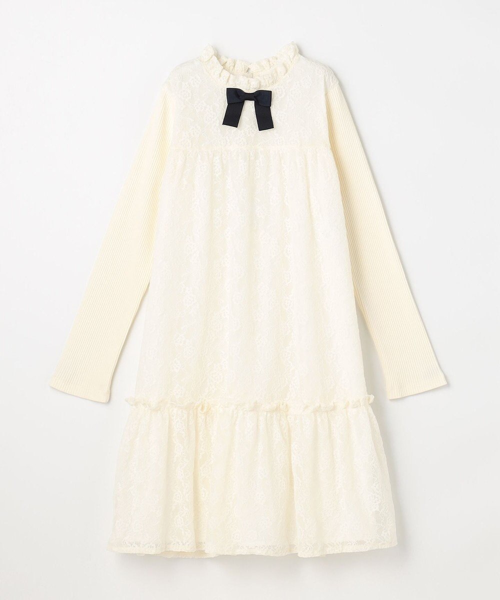 組曲 KIDS 【150-160㎝】スノウレースワンピース 