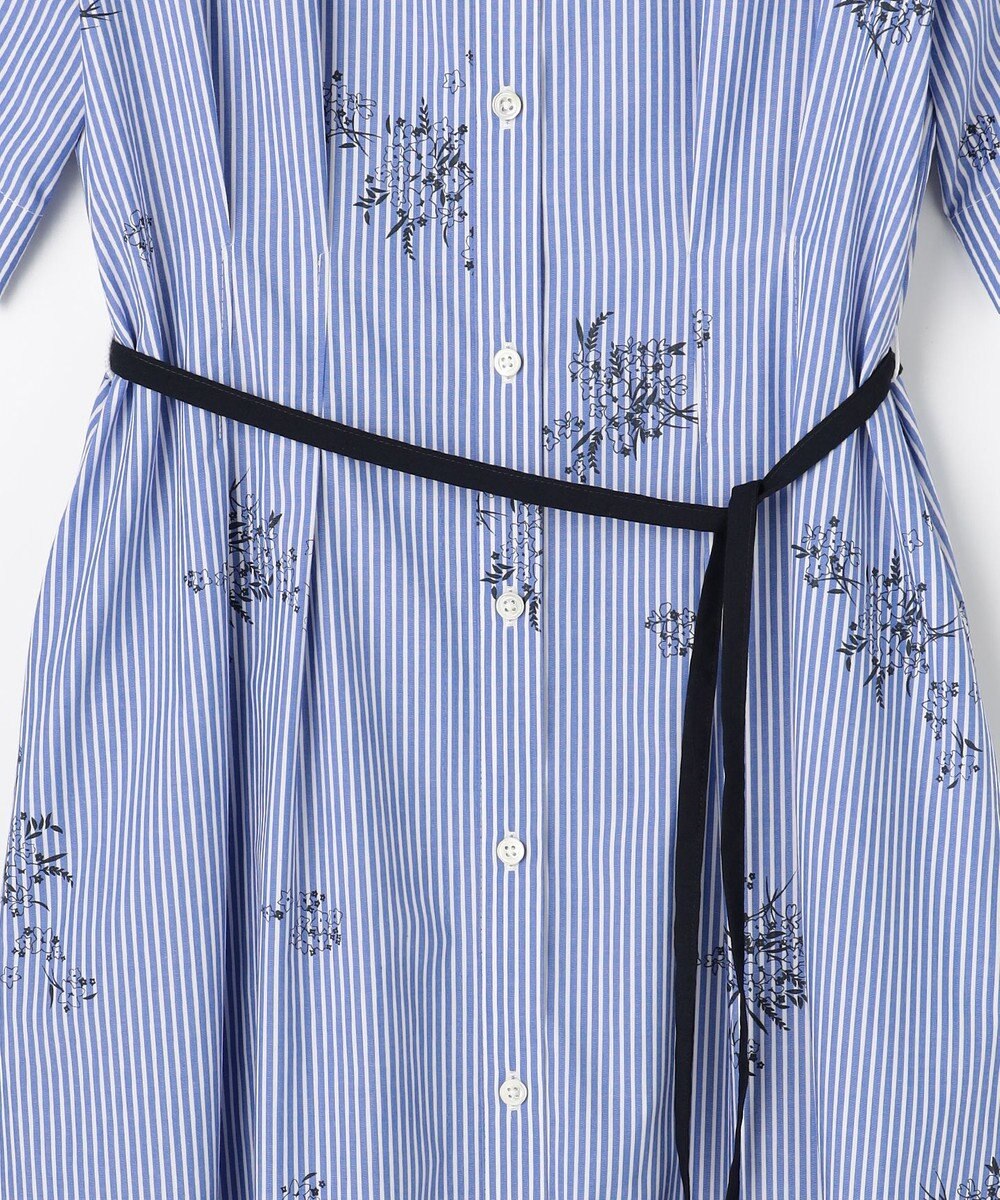 J.PRESS LADIES 【一枚で着映え】ストライプ×フラワープリント ワンピース 