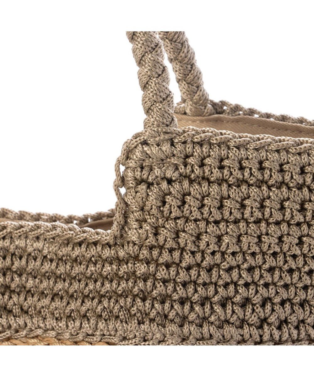 UNBILLION カシュカシュ cachecache / 切り替え柄編みミニトート カゴバッグ 