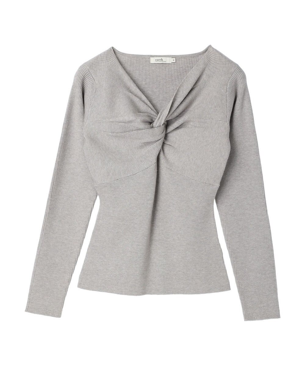 earth music&ecology ツイストリブラメニットプルオーバー 