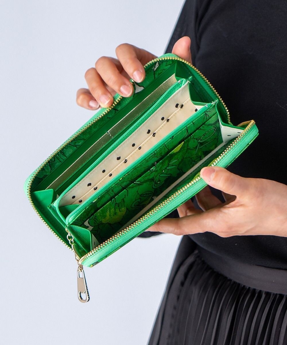 tsumori chisato CARRY 葉っぱ ラウンドファスナー長財布 