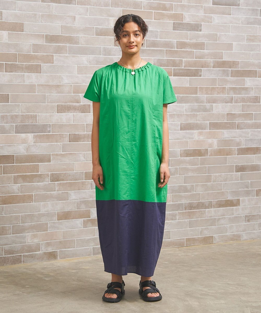 J.PRESS YORK STREET 【WOMEN】バイカラー ワンピース 