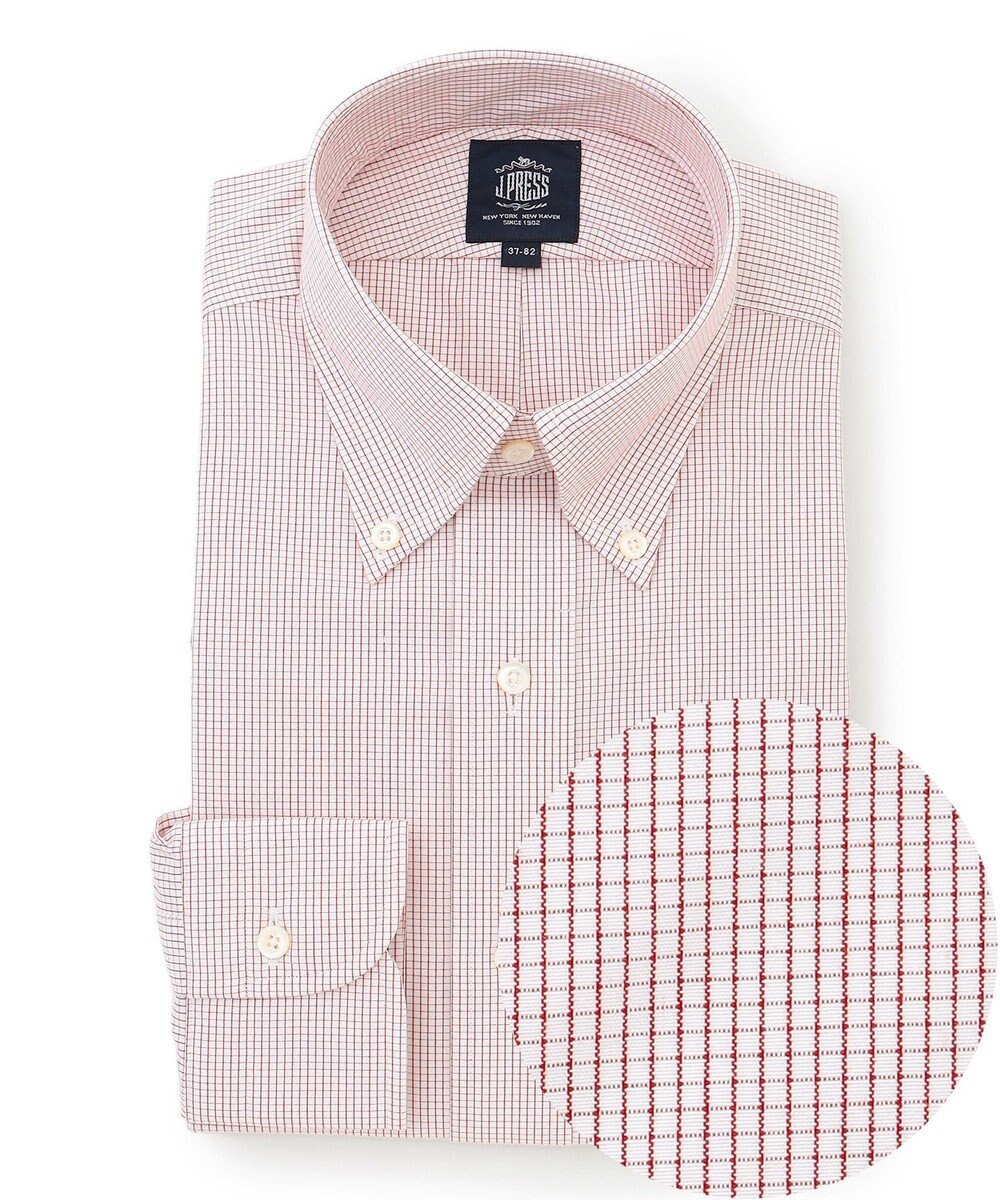 J.PRESS MEN 【26年秋冬シーズン柄】【PREMIUM PLEATS / 形態安定】ピンオックス ドレスシャツ / B.D. 