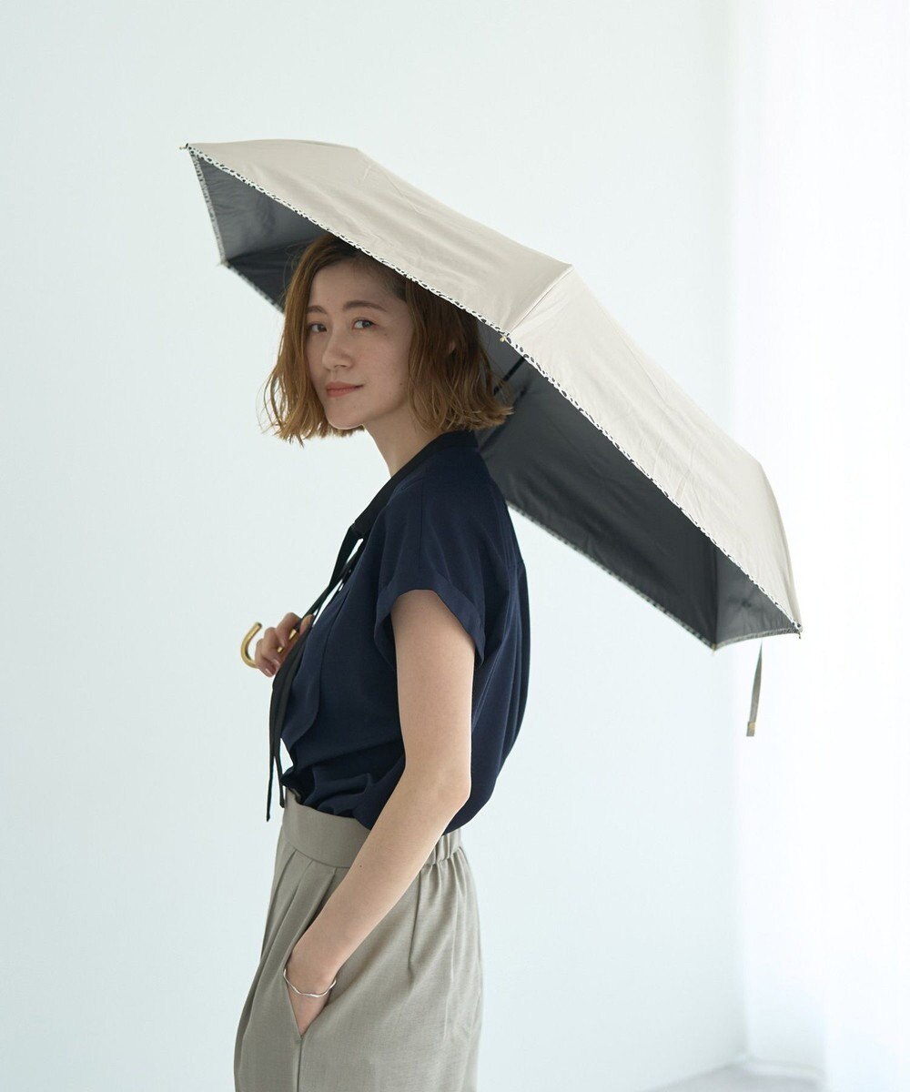 YECCA VECCA 【晴雨兼用】Wpc.遮光アニマルパイピング ミニ日傘 