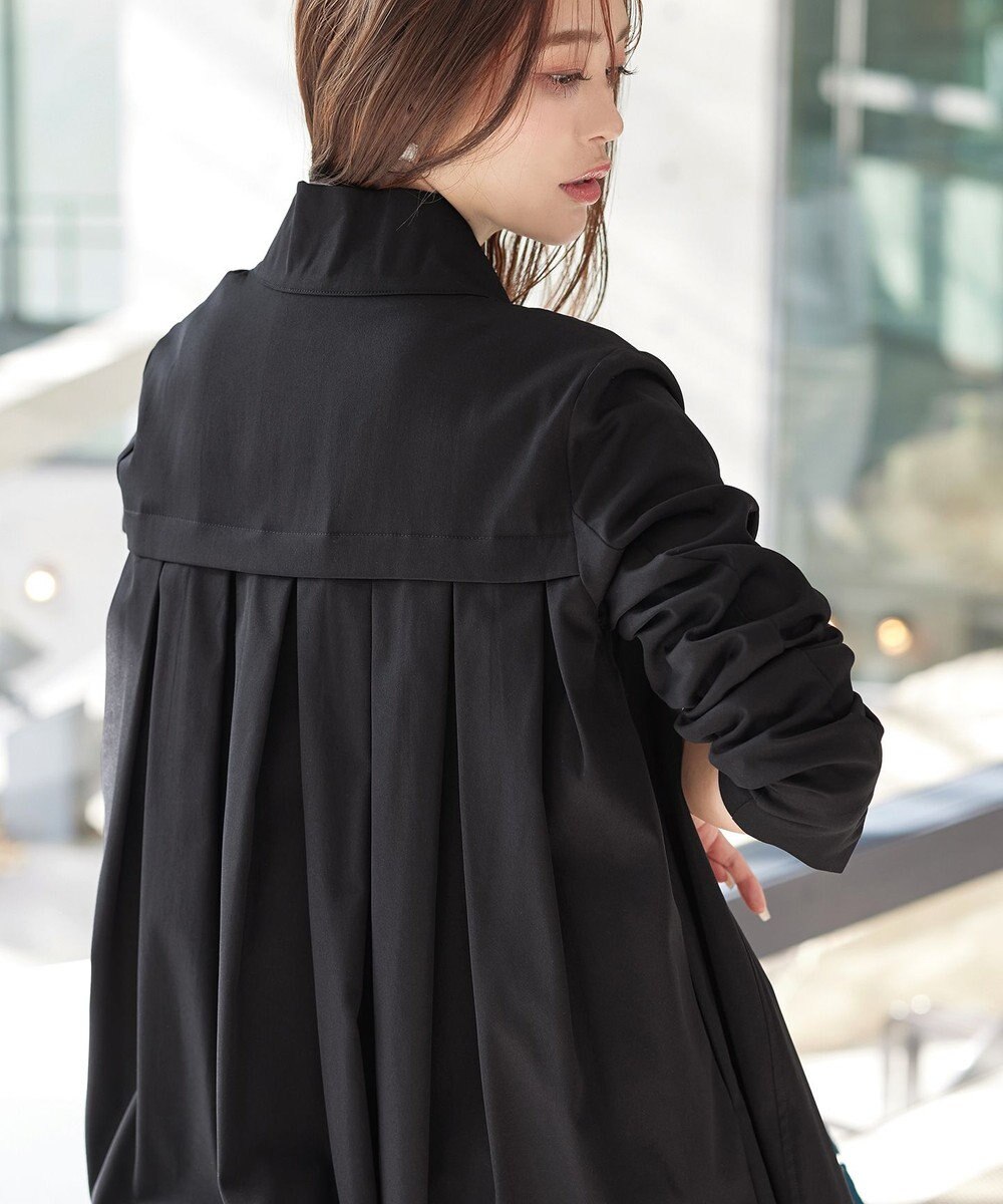 Tiaclasse 【洗える】スタンドカラープリーツコート 