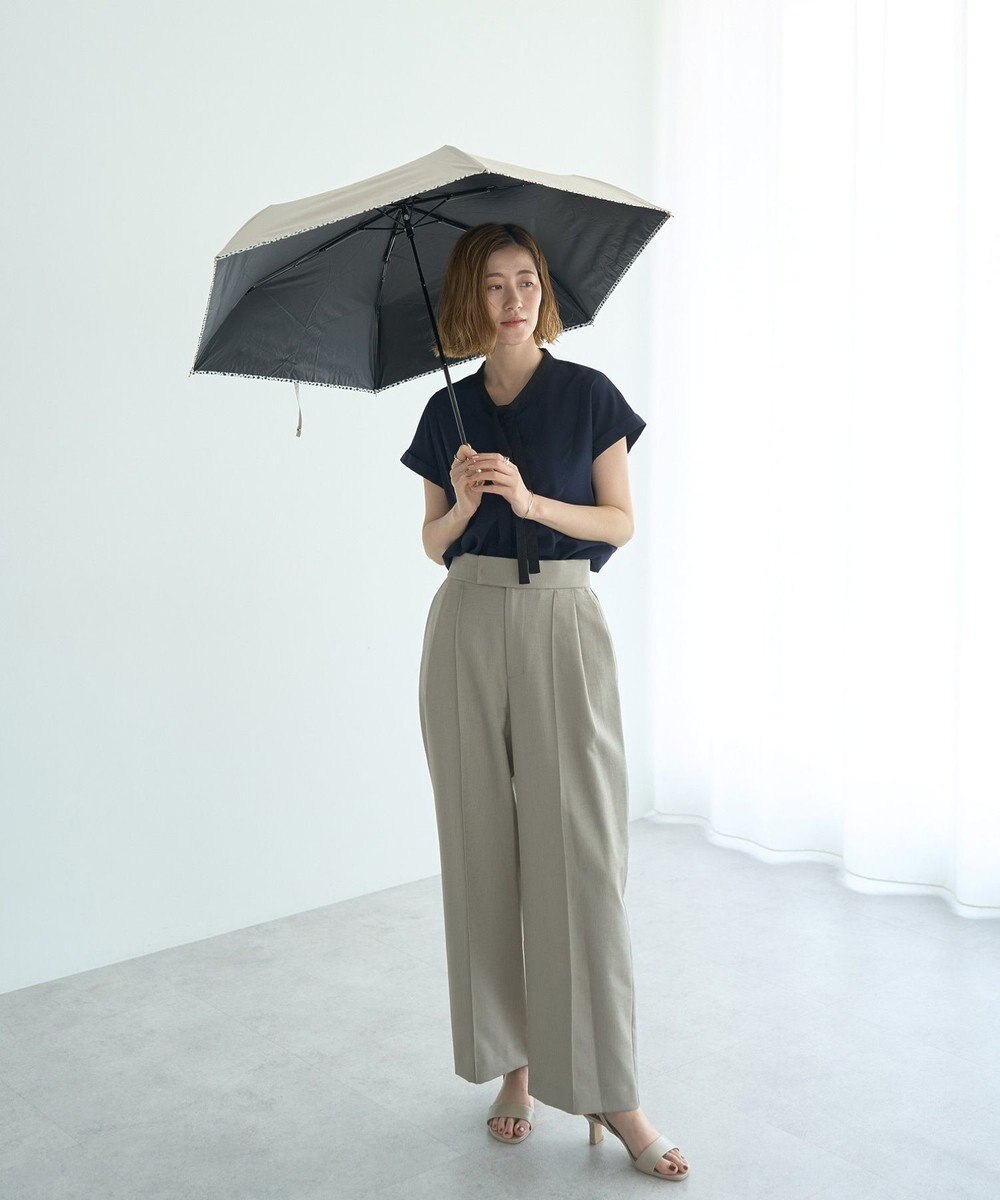 YECCA VECCA 【晴雨兼用】Wpc.遮光アニマルパイピング ミニ日傘 