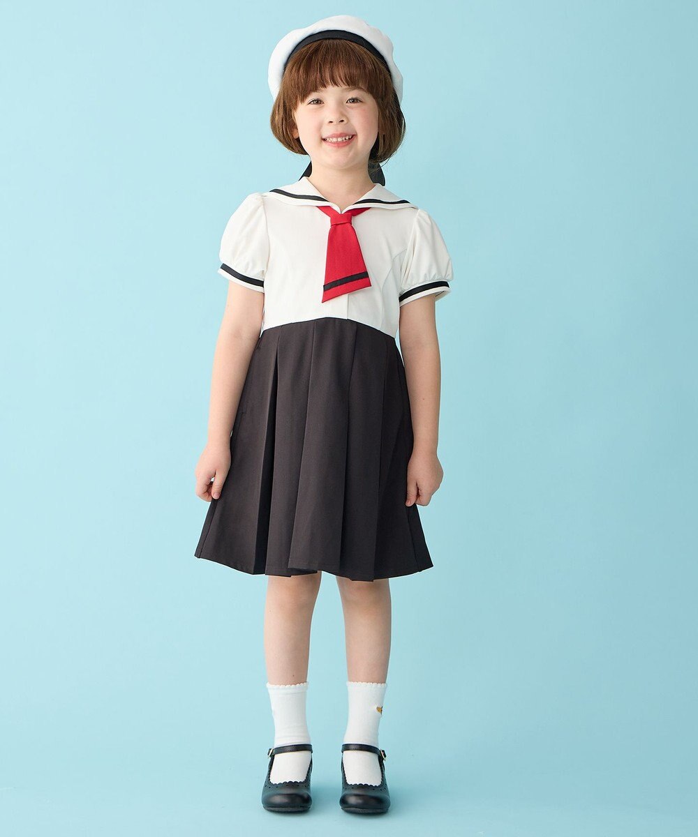 【カードキャプターさくら×any FAM】友枝小学校 制服風ワンピース, オフホワイト, 140