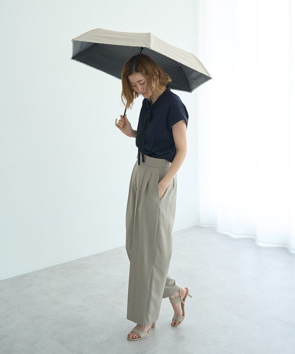 YECCA VECCA 【晴雨兼用】Wpc.遮光アニマルパイピング ミニ日傘 