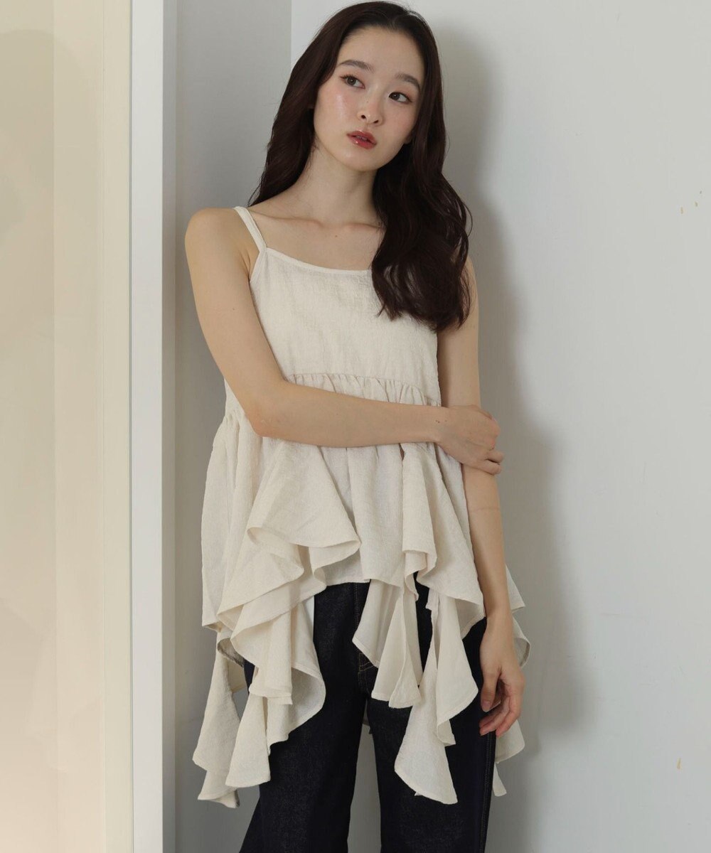 WEGO イレヘムフリルキャミワンピース 