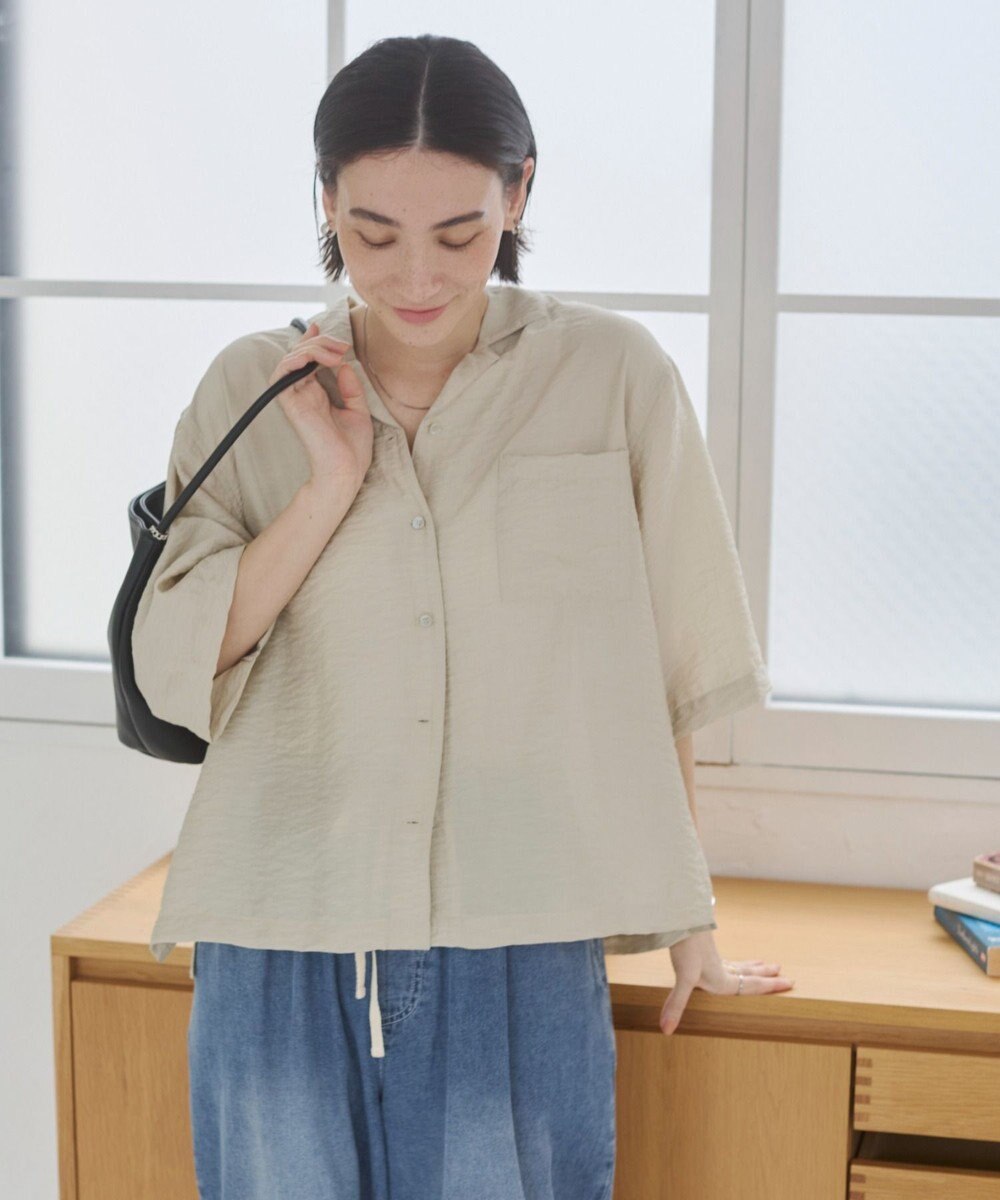 WEGO 【ANGIE VINTAGE】接触冷感開襟シャツ 