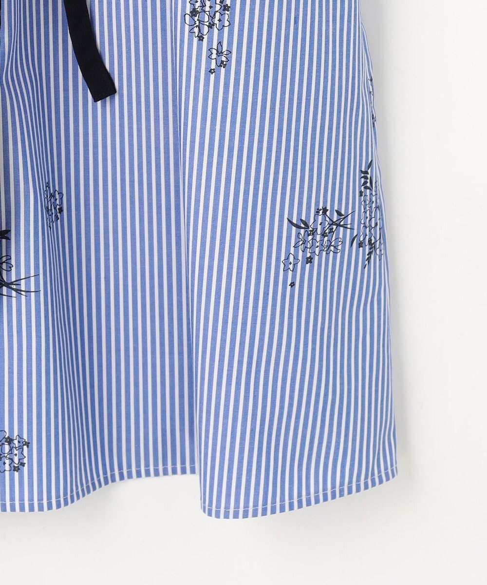 J.PRESS LADIES 【一枚で着映え】ストライプ×フラワープリント ワンピース 