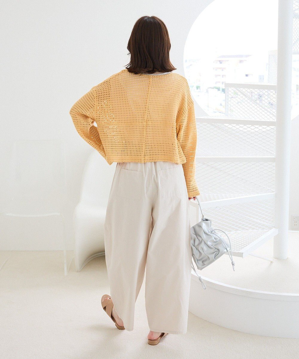 Green Parks Ｉ　前後２ｗａｙ　メッシュショート丈カーディガン 