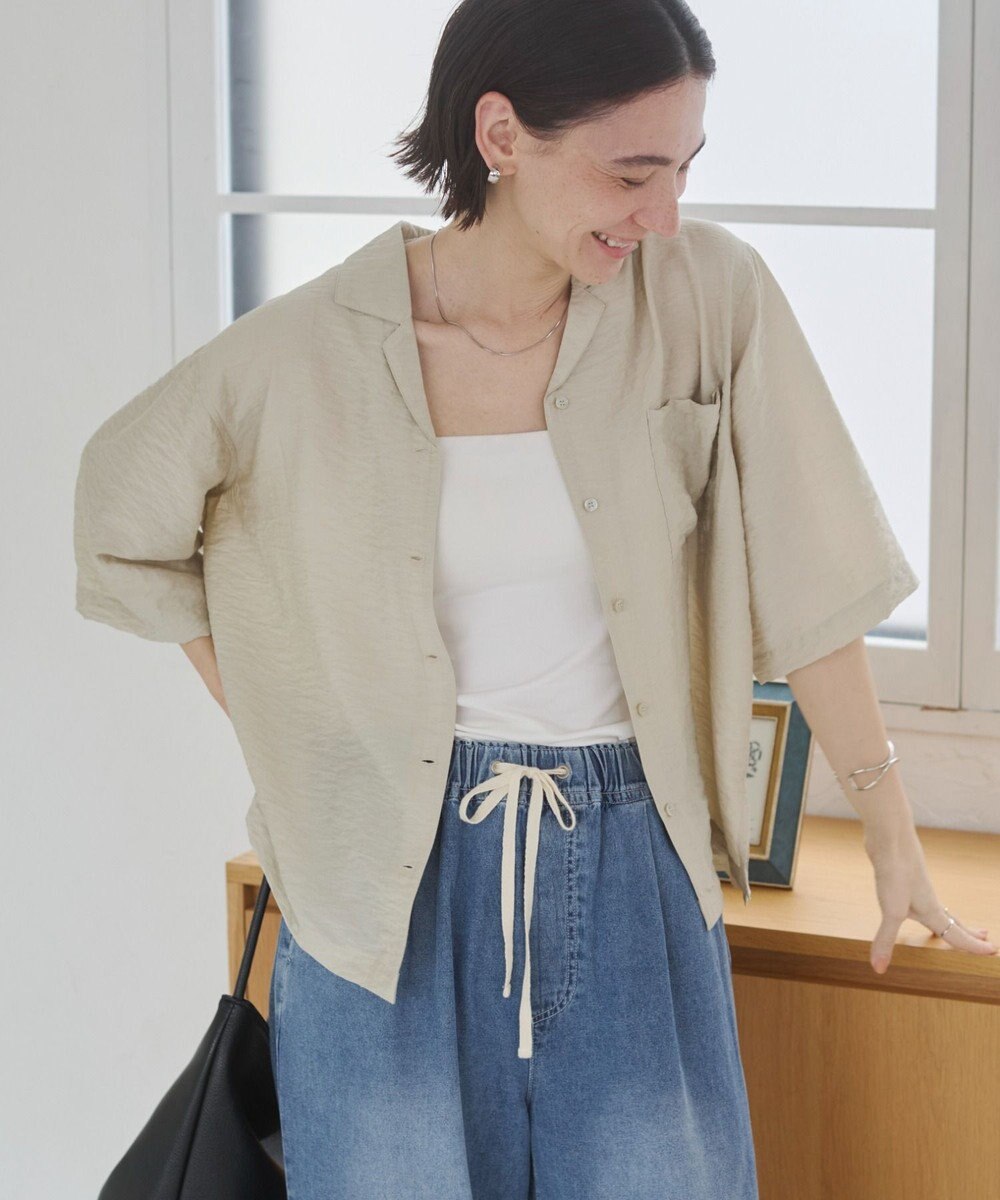 WEGO 【ANGIE VINTAGE】接触冷感開襟シャツ 