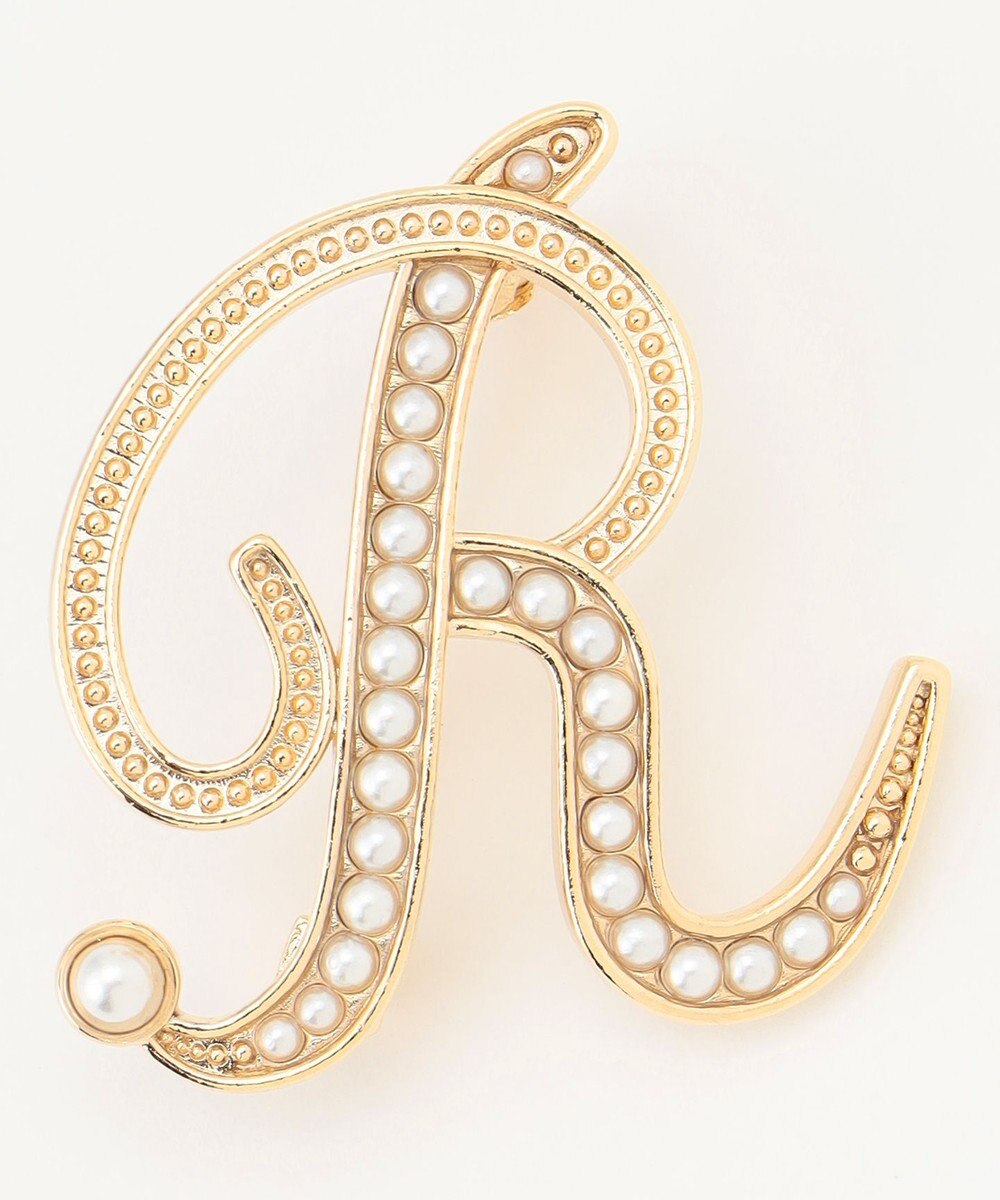 ANY 【WEB/一部店舗限定】パールイニシャルブローチ 