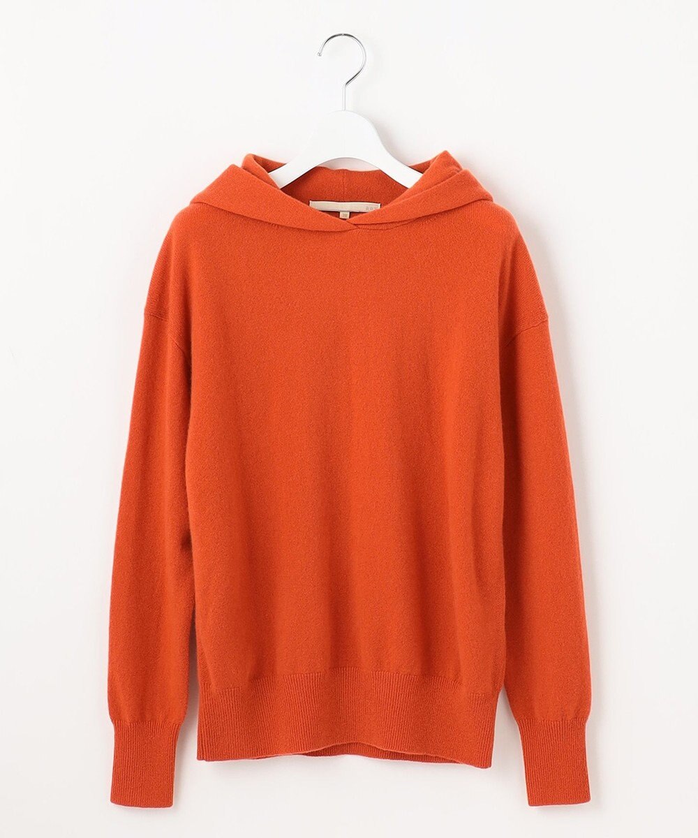 自由区 【洗える】ピュアカシミヤミルド フーディーニット 