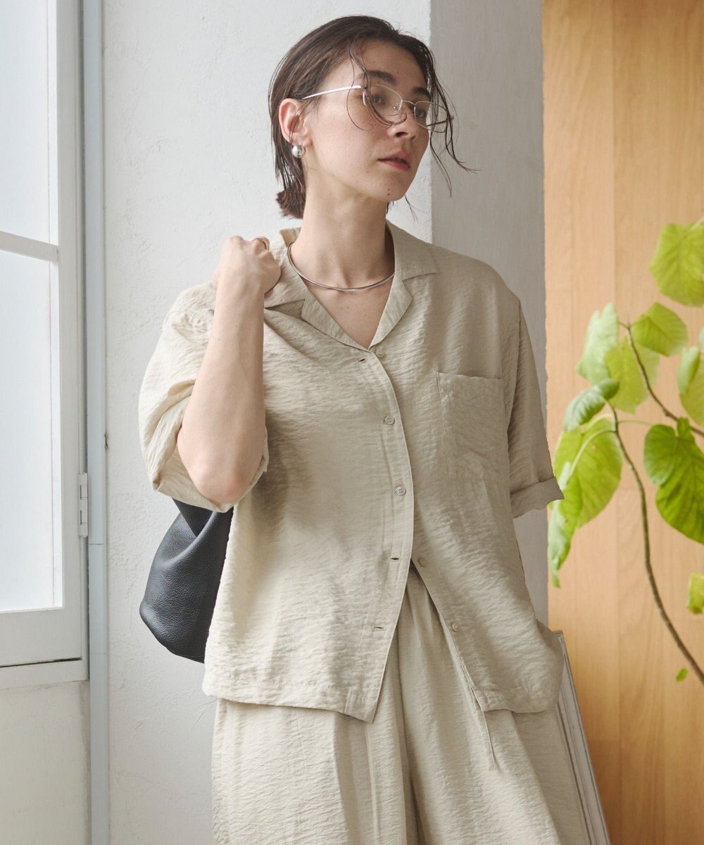 WEGO 【ANGIE VINTAGE】接触冷感開襟シャツ 