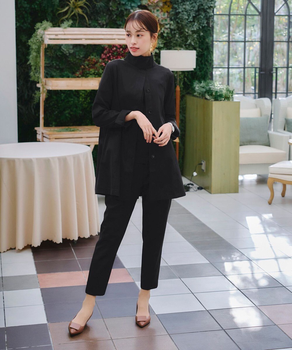 Tiaclasse 【洗える】スタンドカラープリーツコート 