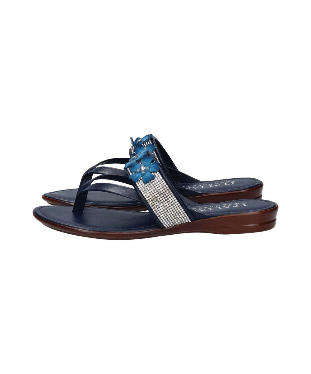 INTER-CHAUSSURES 【ITALIAN SHOEMAKERS】ビジューベルトフラワートングサンダル 