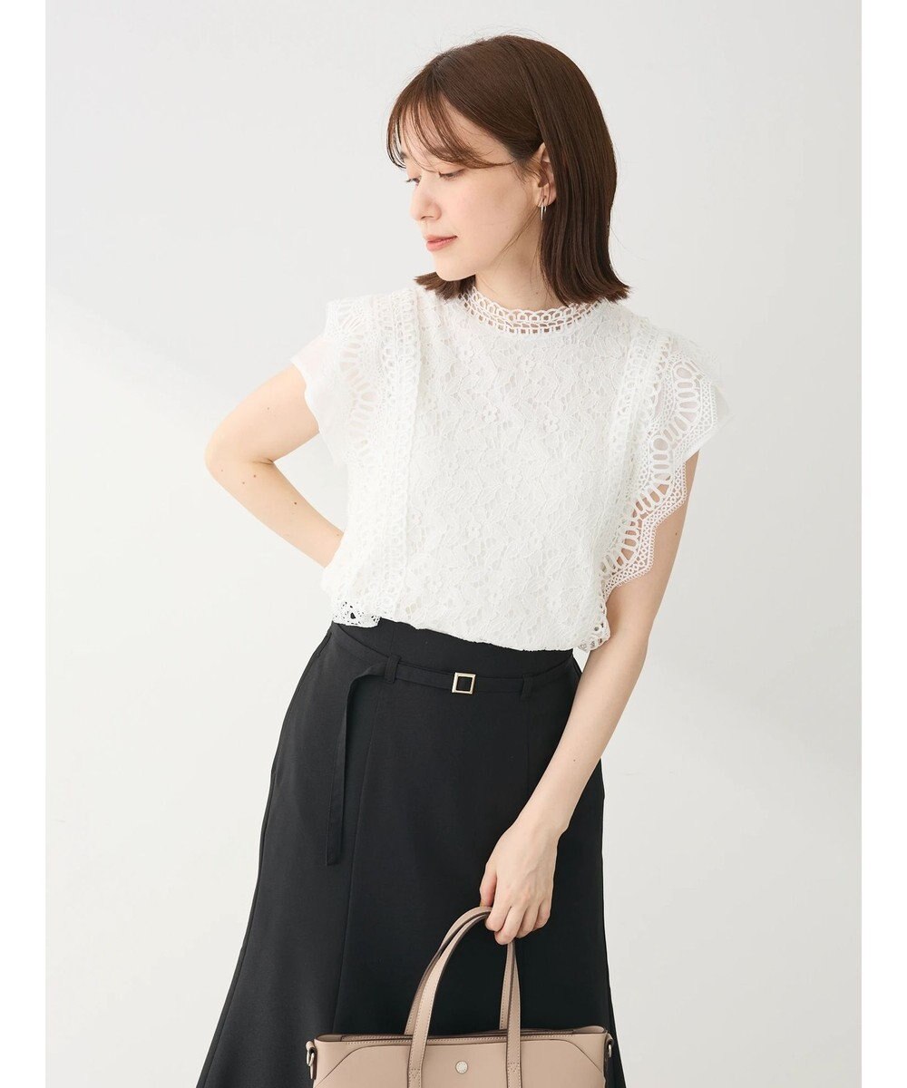 Green Parks ・Ｐｅｔｉｔ　Ｆｌｅｕｒ　フレンチレーシ－ブラウス 