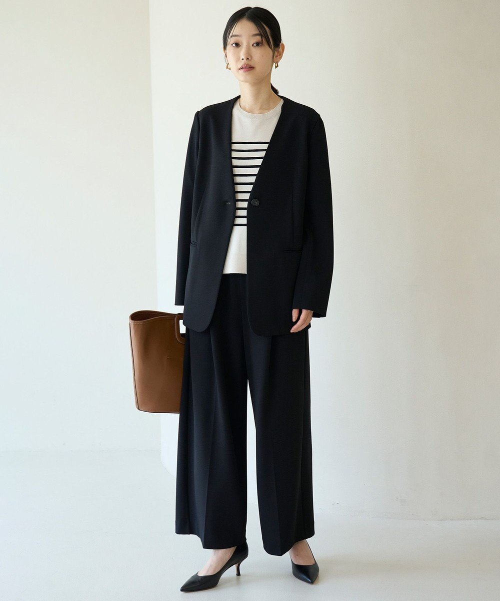 UNFILO 【11サイズ展開】 BEAUTY MOVE タックワイドパンツ 