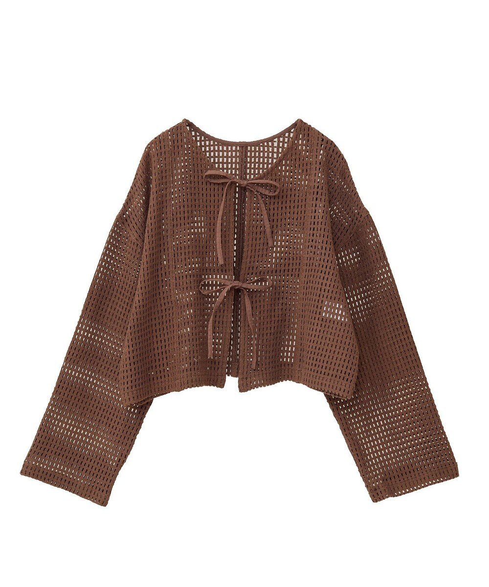 Green Parks Ｉ　前後２ｗａｙ　メッシュショート丈カーディガン 