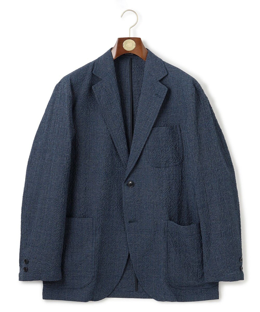 J.PRESS MEN リネン×シアサッカーの清涼感【高通気性】ストレッチリネンシアサッカー ジャケット 