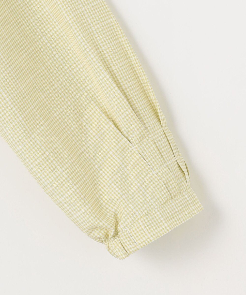 J.PRESS LADIES S 【洗える】セルロース チェック スタンドカラー ブラウス 