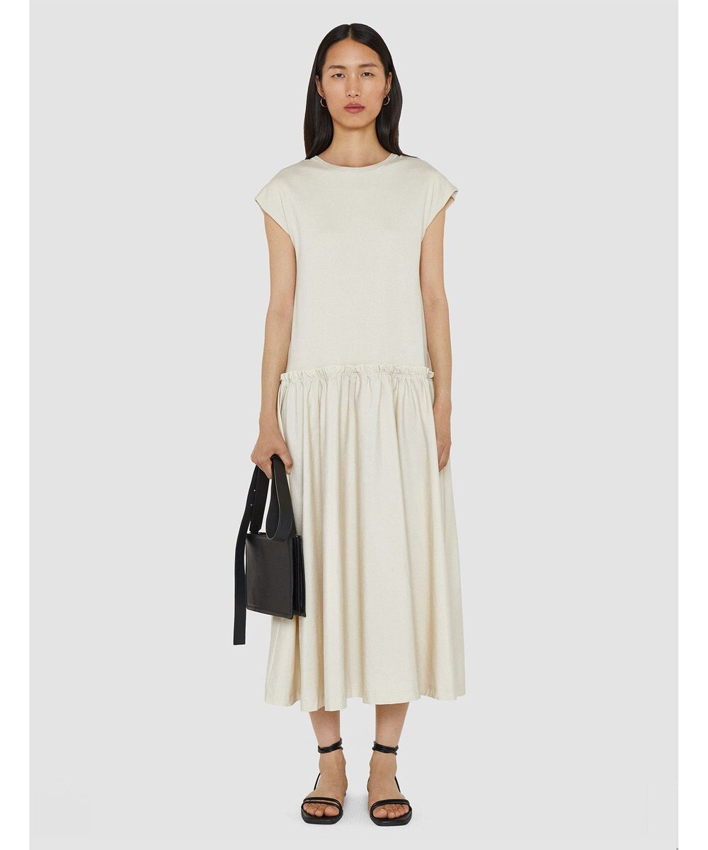 JOSEPH 【洗える】ポプリンジャージー　キャップスリーブドレス 