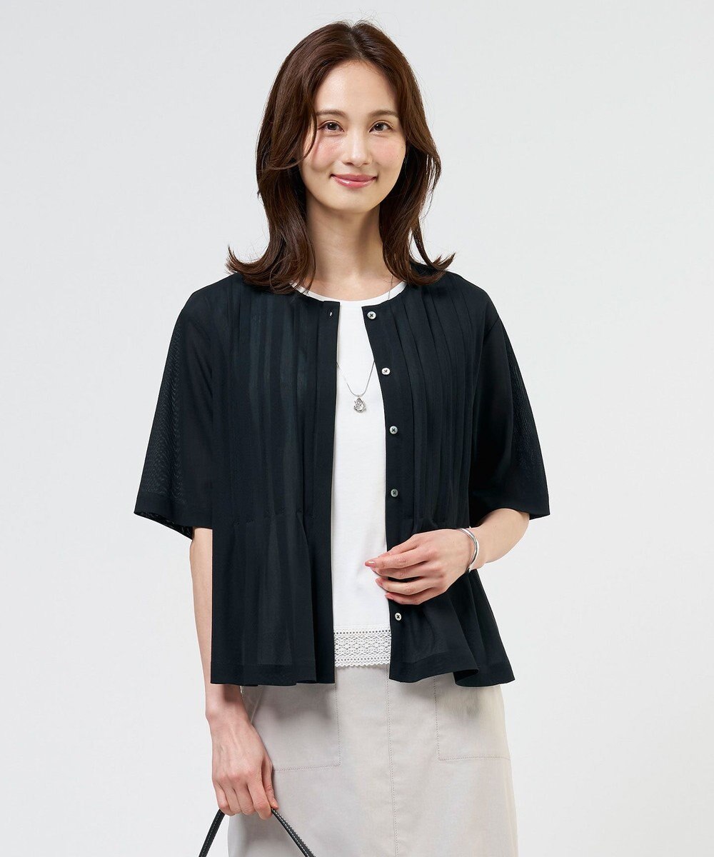 J.PRESS LADIES S シアードライトリコット フレアタック カットソー 