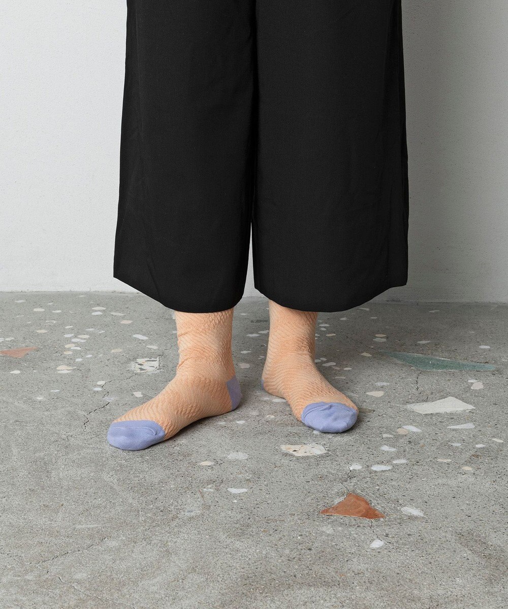 TRICOTE バンピーぼかしボーダーソックス 