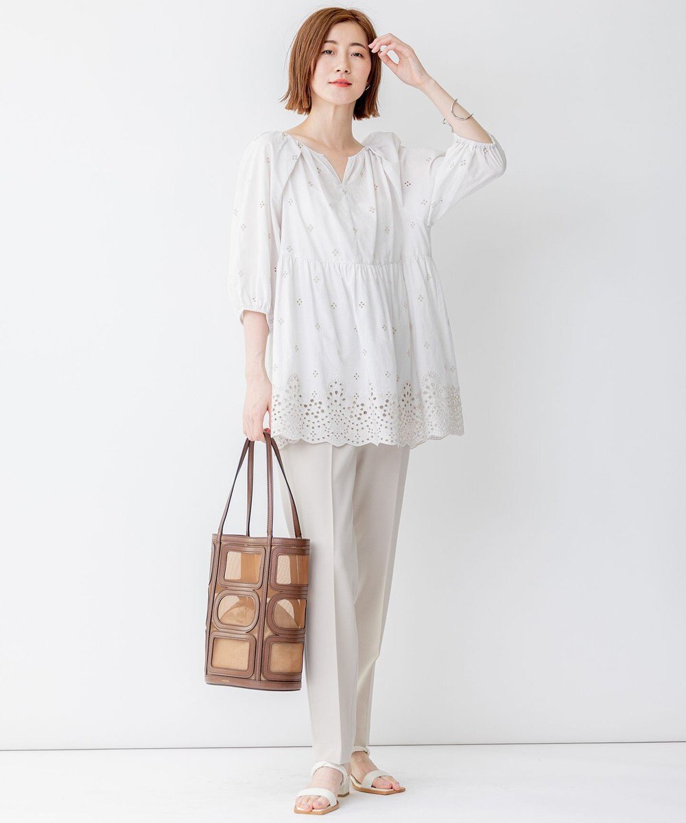 23区 【洗える】トロピカル2WAYストレッチ テーパード パンツ 