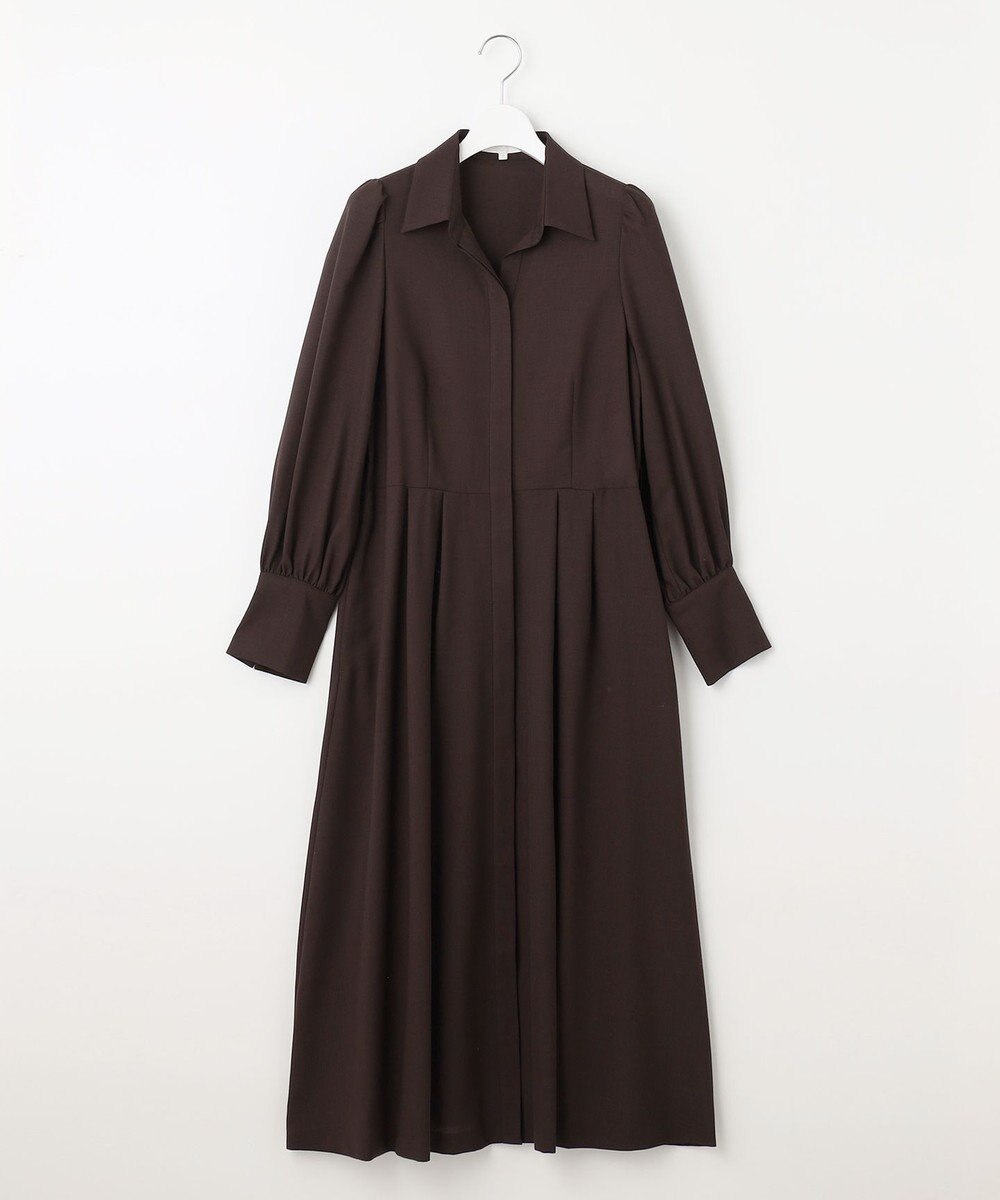 自由区 【洗える】ボリュームスリーブシャツ ドレス 