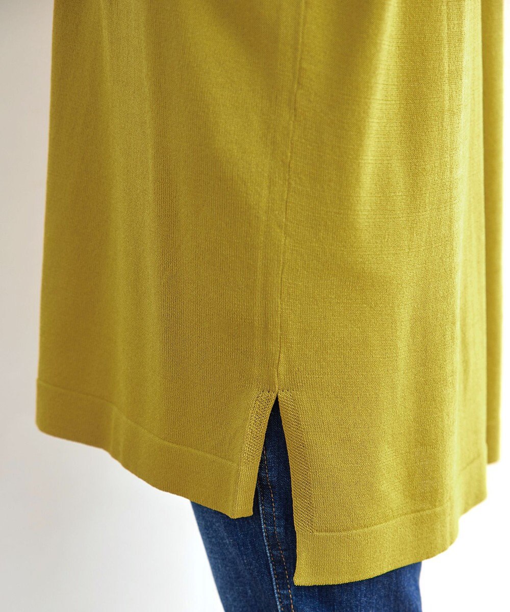 Tiaclasse 【洗える】キーネックニットチュニック 