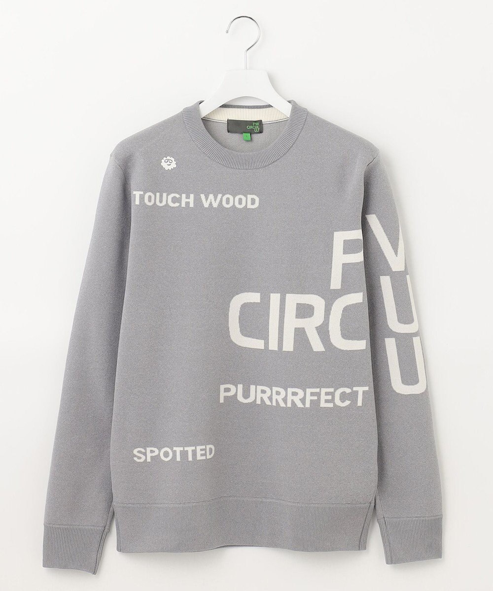 PW CIRCULUS 【MEN】【洗える/イージーケア】ロゴ カラーニット 