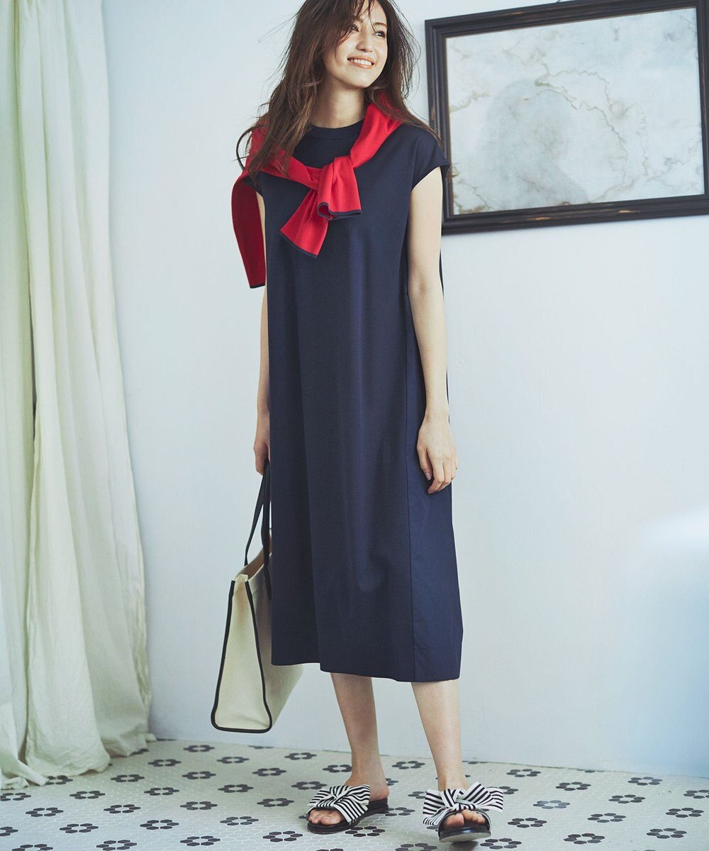 洗える コットンフライス セーターマシーン Aラインワンピース 組曲 L ファッション通販 公式通販 オンワード クローゼット