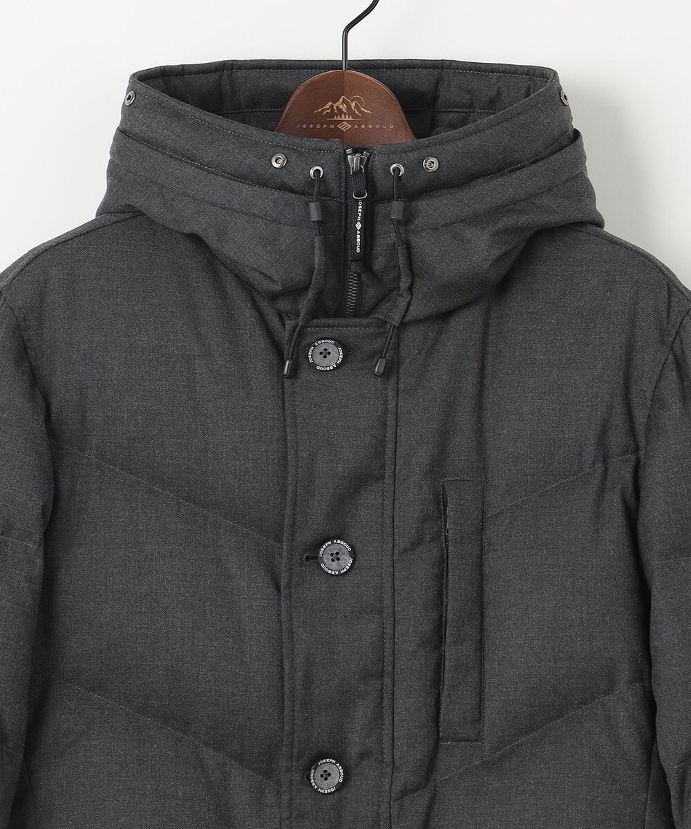 JOSEPH ABBOUD MOUNTAIN 【ECOファー/9ポケット/ホワイトグース/ユニセックス】ウールライクアウトドア ダウンコート 