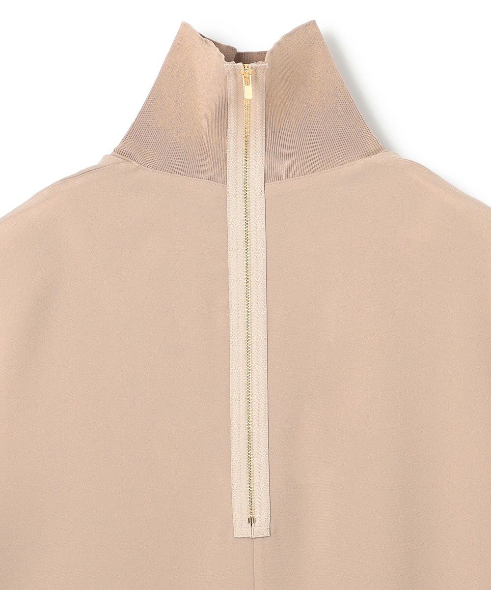 BEIGE， FLEUR / 異素材ネック フレンチスリーブブラウス 
