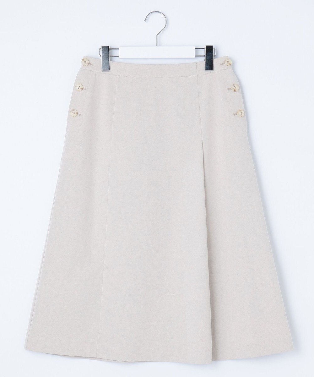 J.PRESS LADIES S 【洗える】リネンツイル Aライン スカート 